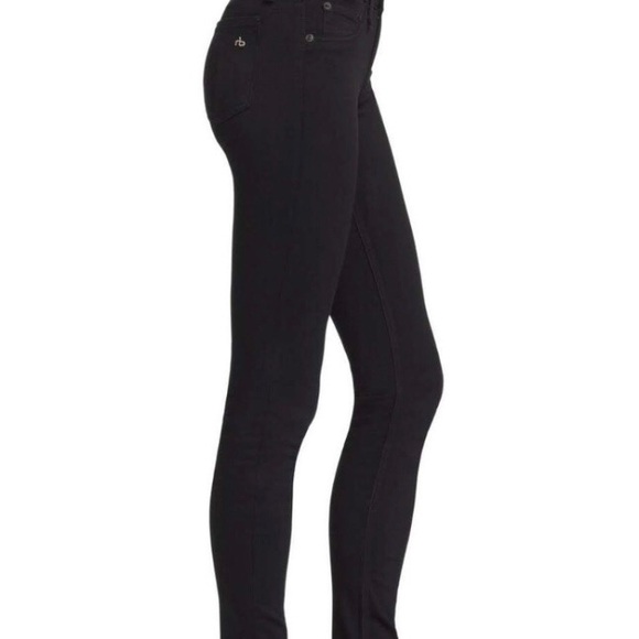 Rag & Bone Black Legging Jeans Midrise Soft Twill - Picture 3 of 6
